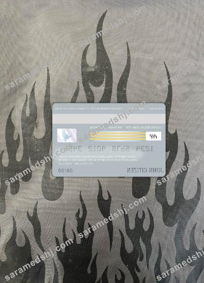 Bangladesh Janata bank visa card photolook back